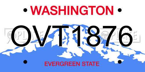 OVT1876 Washington License Plate