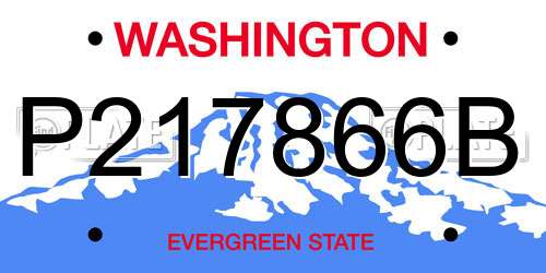 P217866B Washington License Plate