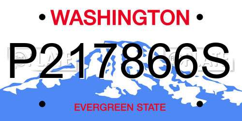 P217866S Washington License Plate