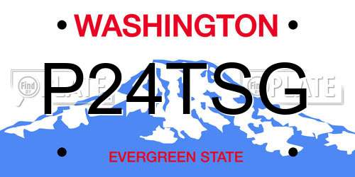 P24TSG Washington License Plate