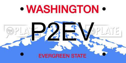 P2EV Washington License Plate