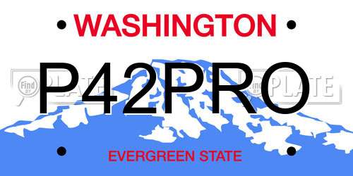 P42PRO Washington License Plate