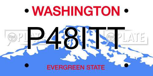 P48ITT Washington License Plate