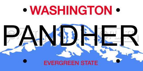 PANDHER Washington License Plate