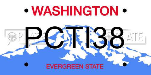 PCTI38 Washington License Plate