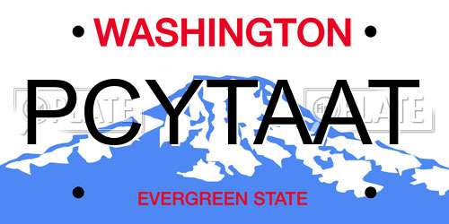 PCYTAAT Washington License Plate