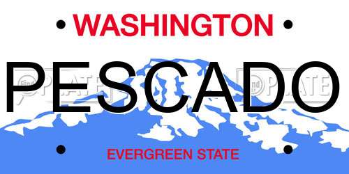 PESCADO Washington License Plate