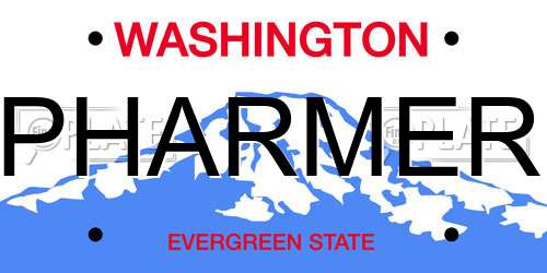 PHARMER Washington License Plate