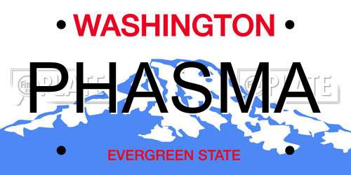 PHASMA Washington License Plate