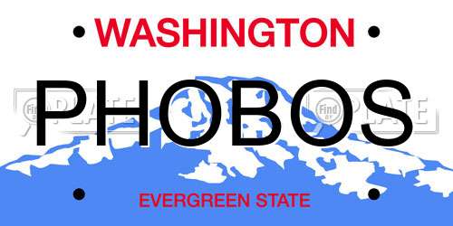 PHOBOS Washington License Plate