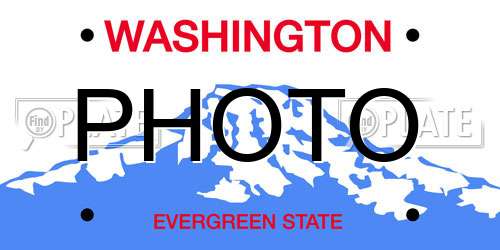 PHOTO Washington License Plate