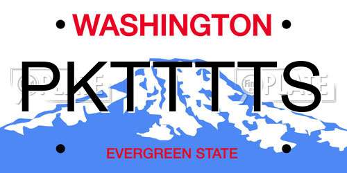 PKTTTTS Washington License Plate