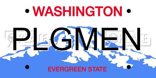 PLGMEN Washington License Plate