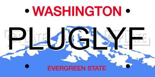 PLUGLYF Washington License Plate