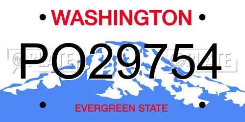 PO29754 Washington License Plate
