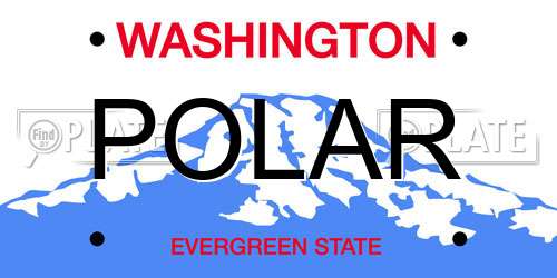 POLAR Washington License Plate