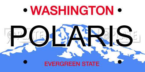 POLARIS Washington License Plate