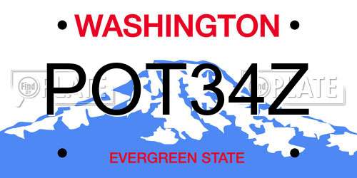 POT34Z Washington License Plate