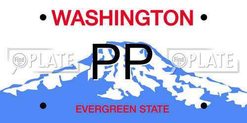 PP Washington License Plate