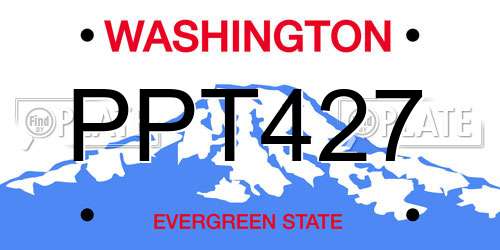 PPT427 Washington License Plate