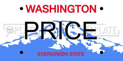 PRICE Washington License Plate