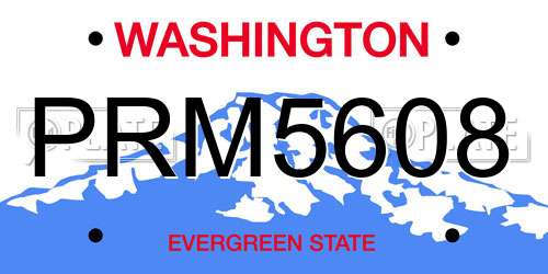 PRM5608 Washington License Plate