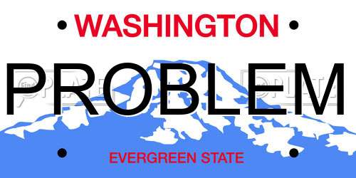 PROBLEM Washington License Plate
