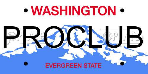 PROCLUB Washington License Plate