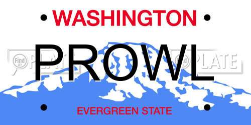 PROWL Washington License Plate