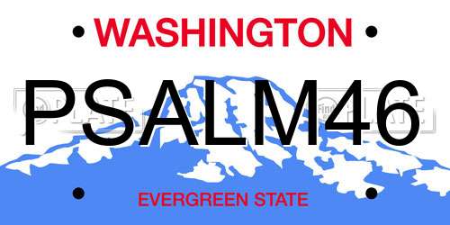 PSALM46 Washington License Plate