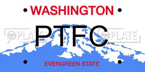 PTFC Washington License Plate