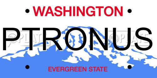 PTRONUS Washington License Plate