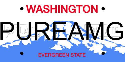 PUREAMG Washington License Plate