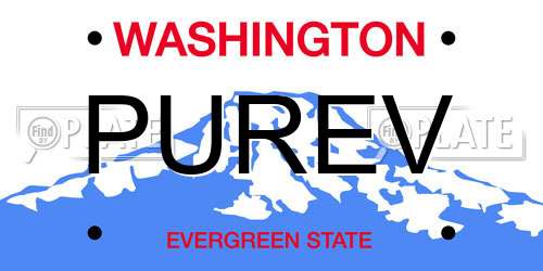 PUREV Washington License Plate