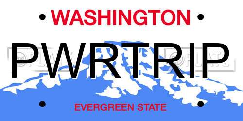 PWRTRIP Washington License Plate