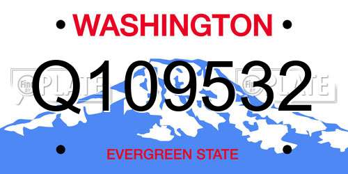 Q109532 Washington License Plate