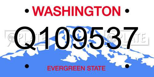Q109537 Washington License Plate