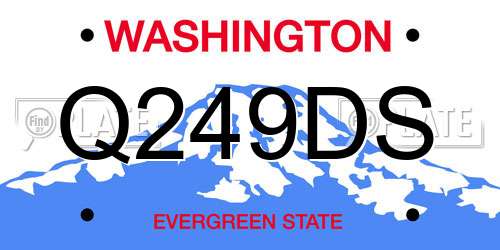 Q249DS Washington License Plate