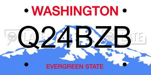 Q24BZB Washington License Plate