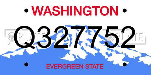 Q327752 Washington License Plate