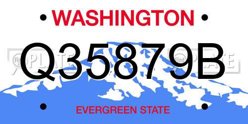 Q35879B Washington License Plate