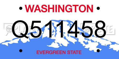 Q511458 Washington License Plate