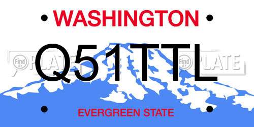Q51TTL Washington License Plate