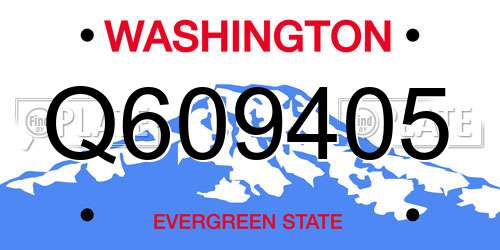Q609405 Washington License Plate