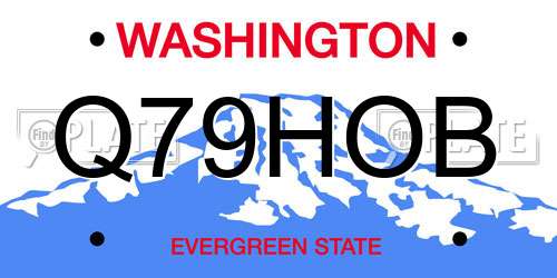 Q79HOB Washington License Plate