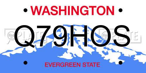 Q79HOS Washington License Plate