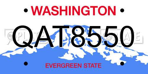 QAT8550 Washington License Plate