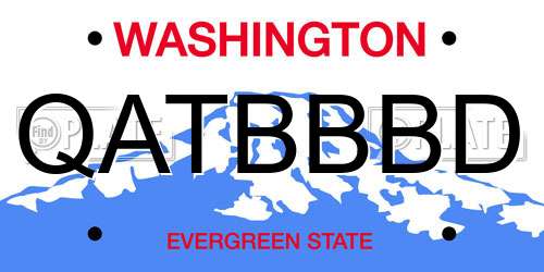 QATBBBD Washington License Plate