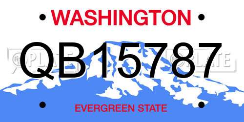 QB15787 Washington License Plate