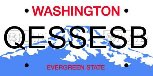 QESSESB Washington License Plate